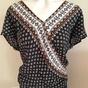 Surplice Patterned Top